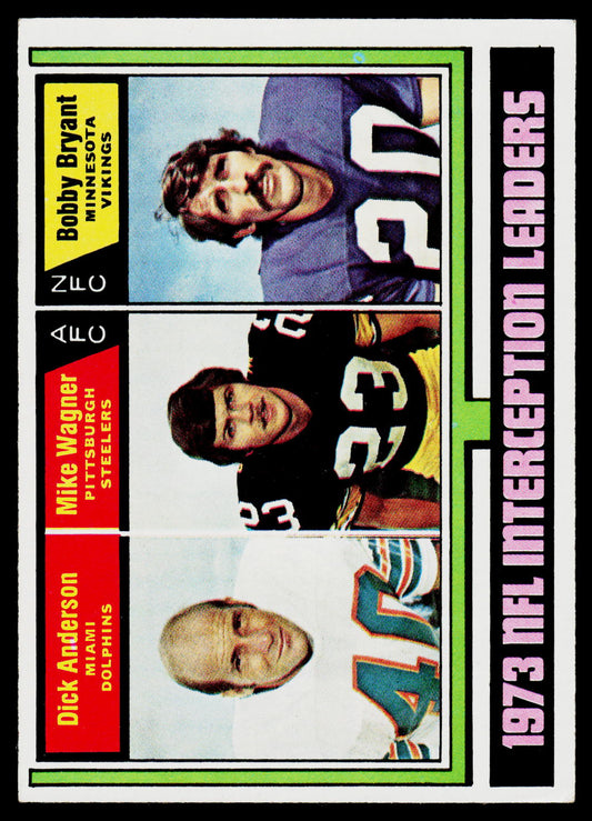 1974 Topps #332 Dick Anderson / Mike Wagner / Bobby Bryant