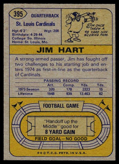 1974 Topps #395 Jim Hart