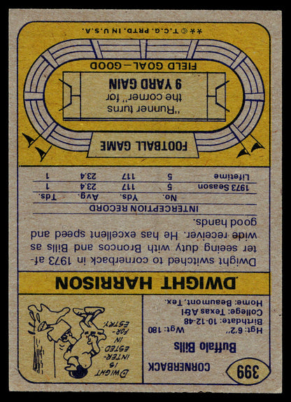 1974 Topps #399 Dwight Harrison