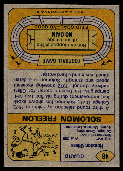 1974 Topps #48 Solomon Freelon