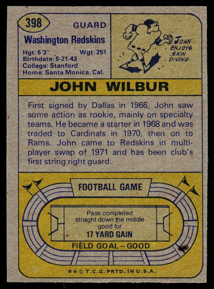 1974 Topps #398 John Wilbur