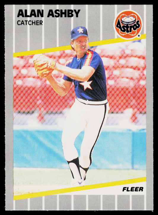 1989 Fleer #350a Alan Ashby