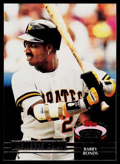 1992 Stadium Club Members Only #NNO Barry Bonds