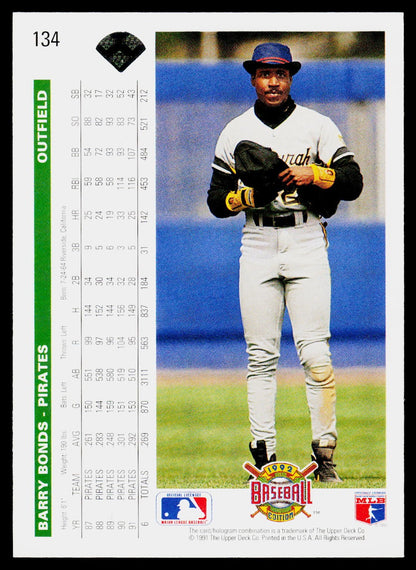 1992 Upper Deck #134 Barry Bonds