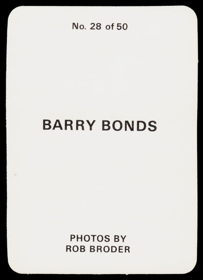 Photos by Rob Broder #28 Barry Bonds