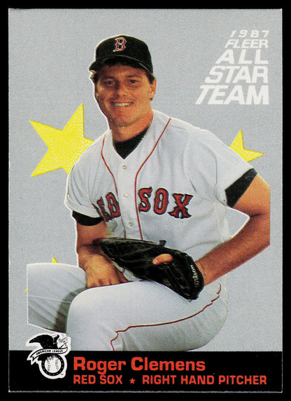 1987 Fleer #11 Roger Clemens Fleer All Star Team