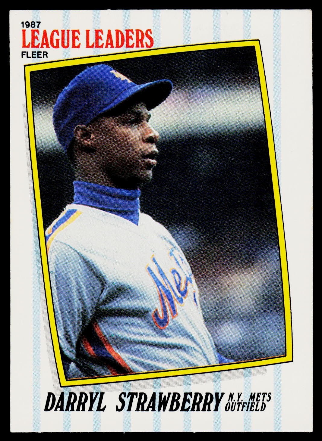 1987 Fleer League Leaders #41 Darryl Strawberry