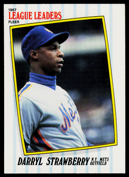 1987 Fleer League Leaders #41 Darryl Strawberry