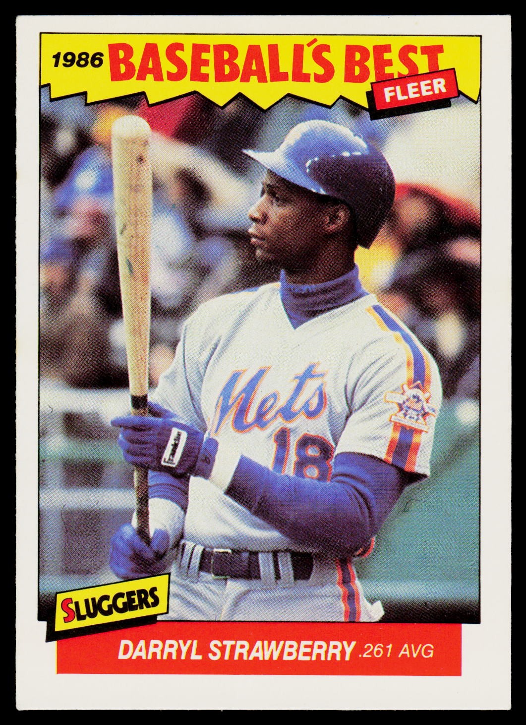 1986 Fleer Baseball's Best Sluggers vs. Pitchers #38 Darryl Strawberry