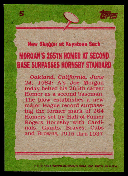 1985 Topps #5 Joe Morgan
