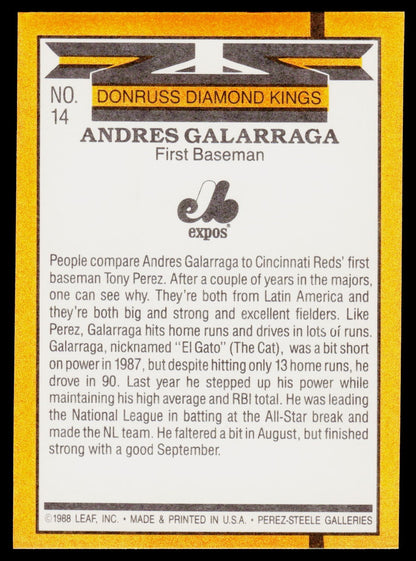 1989 Donruss #14 Andres Galarraga