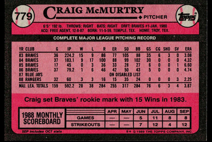 1989 Topps #779 Craig McMurtry