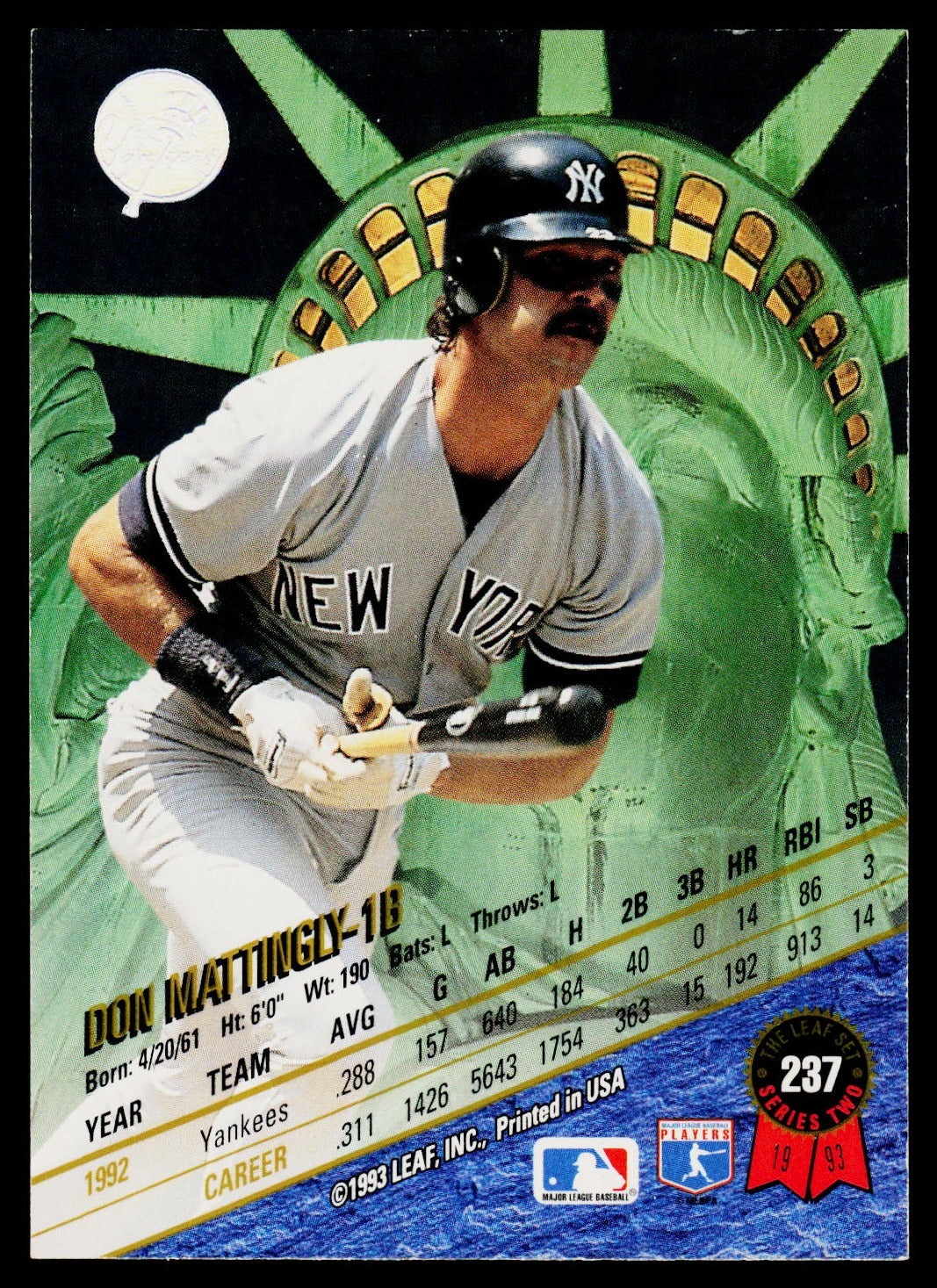 1993 Leaf #237 Don Mattingly