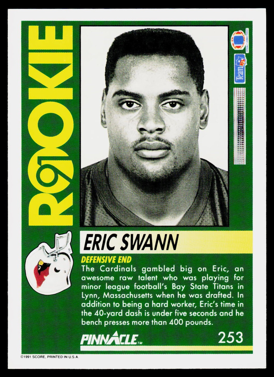 1991 Pinnacle #253 Eric Swann