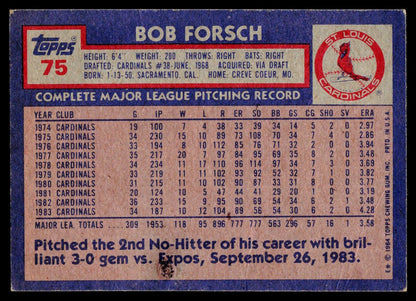 1984 Topps #75 Bob Forsch