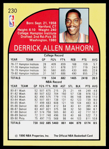 1990-91 Hoops #230 Rick Mahorn