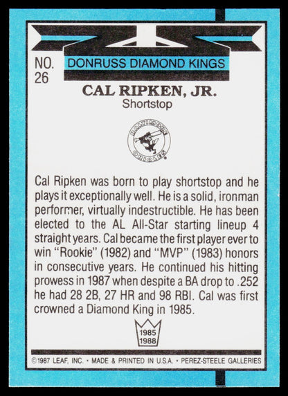 1988 Donruss #26 Cal Ripken Jr.