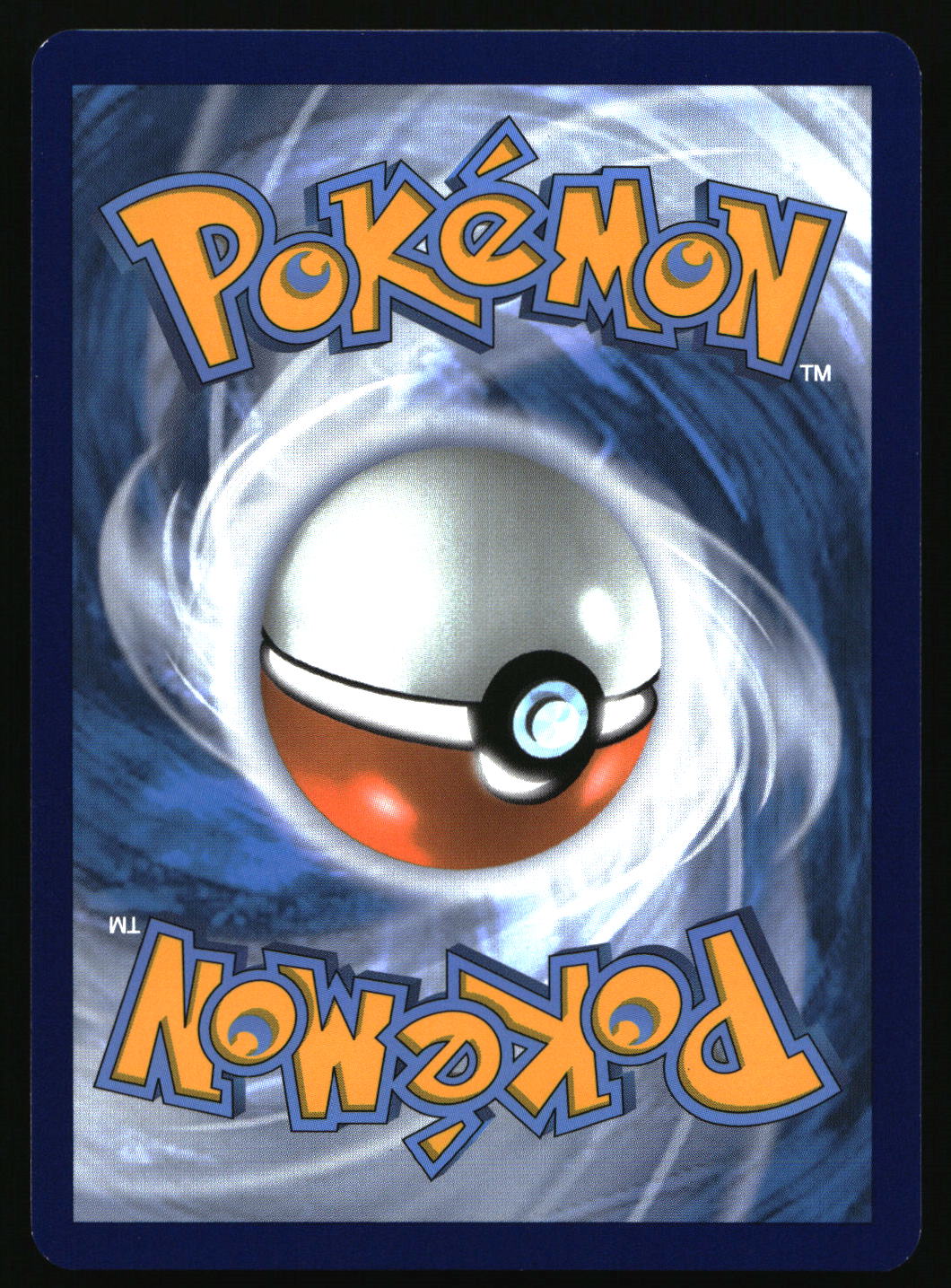 Pokémon trading card with a Poké Ball design on a blue background