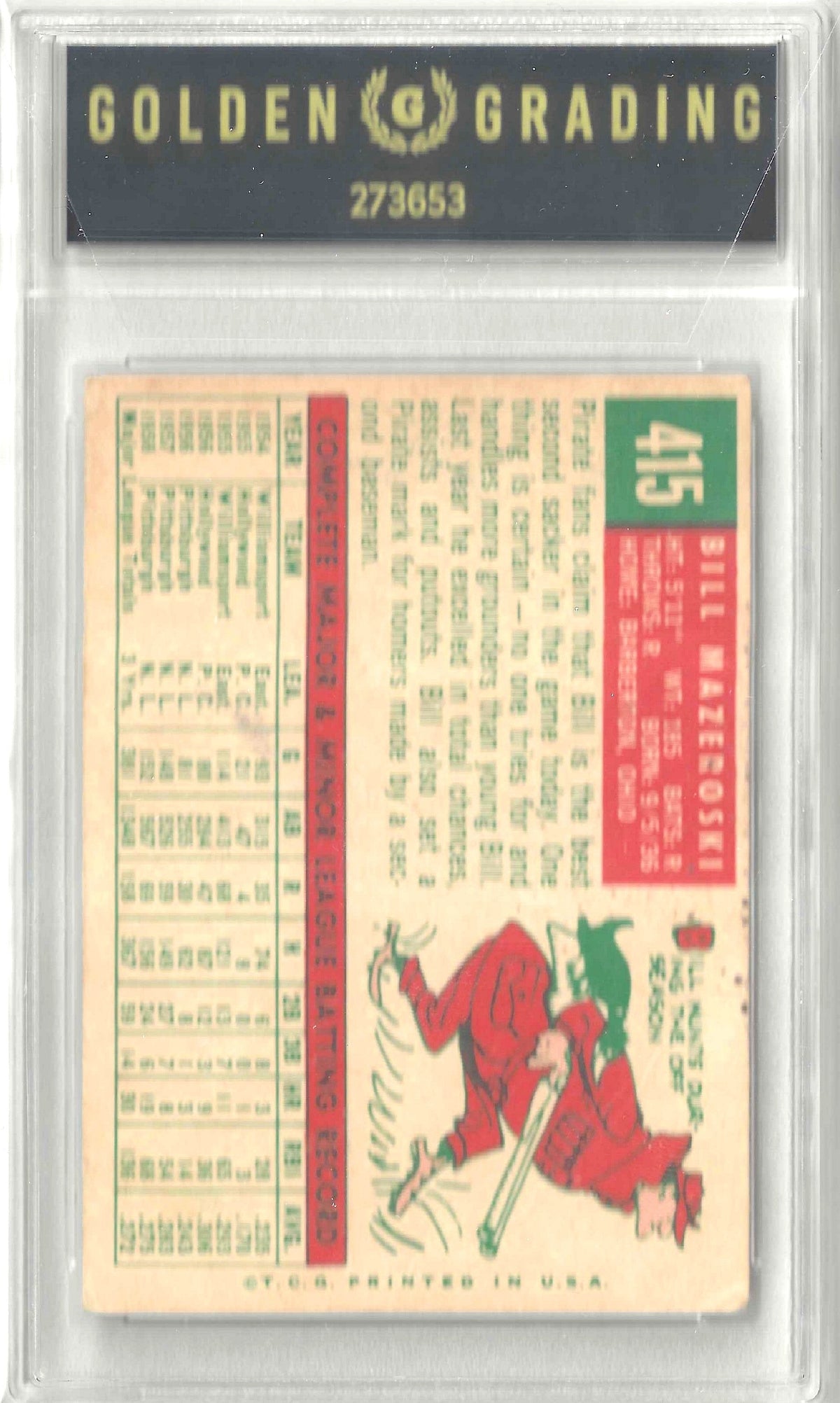 1959 Topps #415 Bill Mazeroski