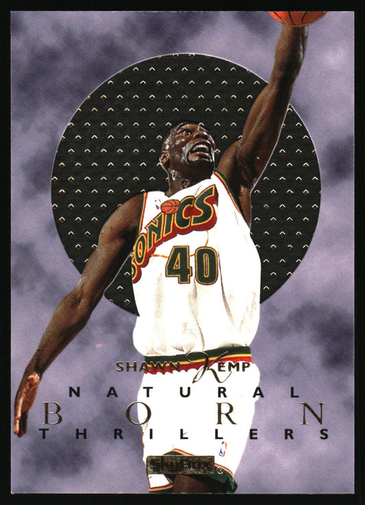 1995-96 SkyBox E-XL #9 Shawn Kemp Natural-Born-Thrillers
