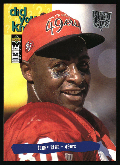 1995 Collector's Choice #36 Jerry Rice Player's Club