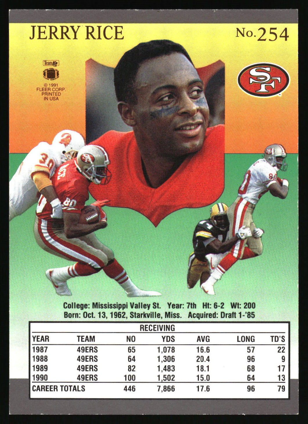 1991 Ultra #254 Jerry Rice