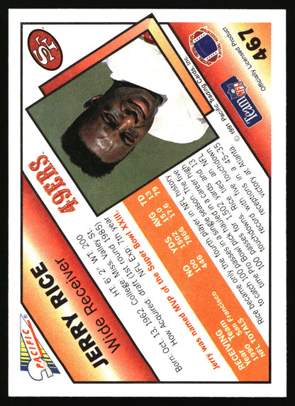 1991 Pacific #467 Jerry Rice