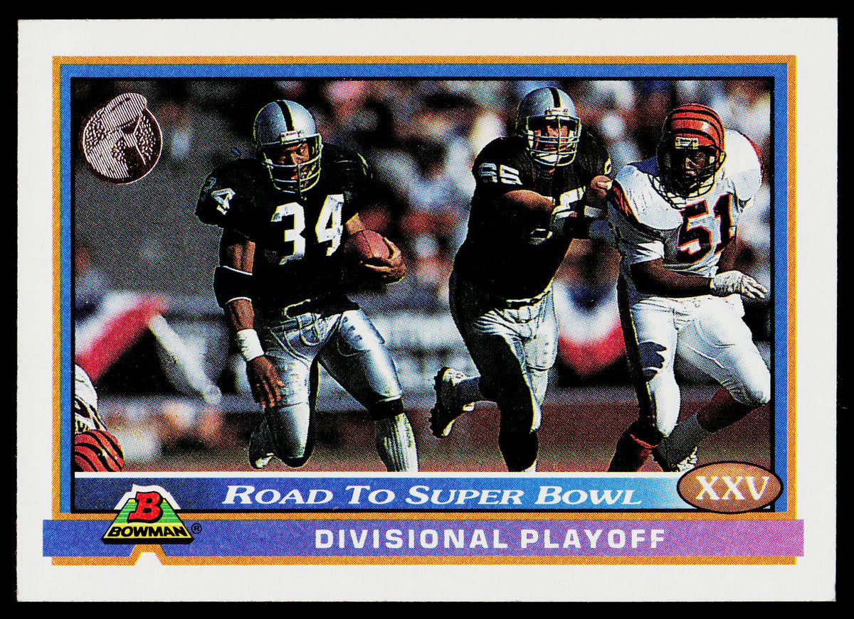 1991 Bowman #554b Road to Super Bowl XXV: Raiders vs. Bengals