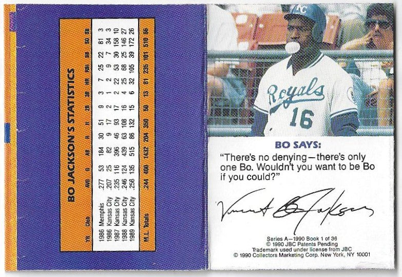 1990 Collect-A-Books #1 Bo Jackson